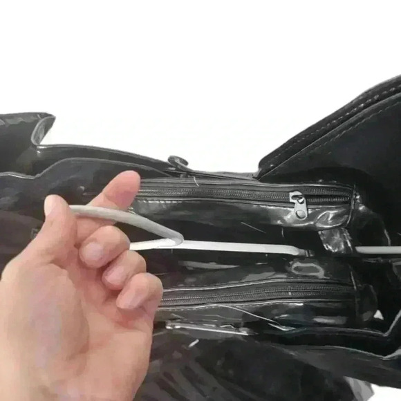 Fortnite Cuddle Team Oversize Bow Backpack 23" Black Patent Costume Cosplay - Picture 3 of 3